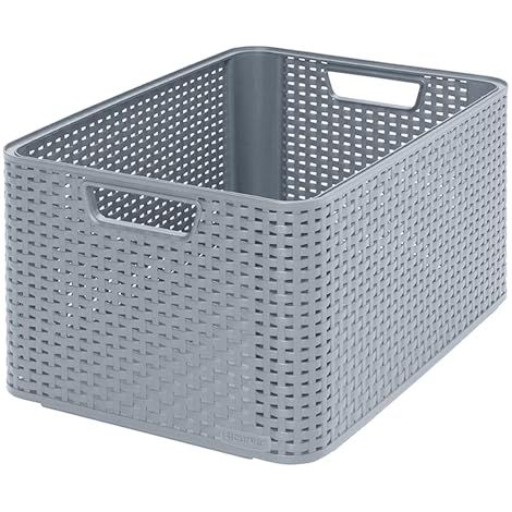 Cesto portaoggetti Curver style l 30 litri impilabile plastica riciclata (1/3)