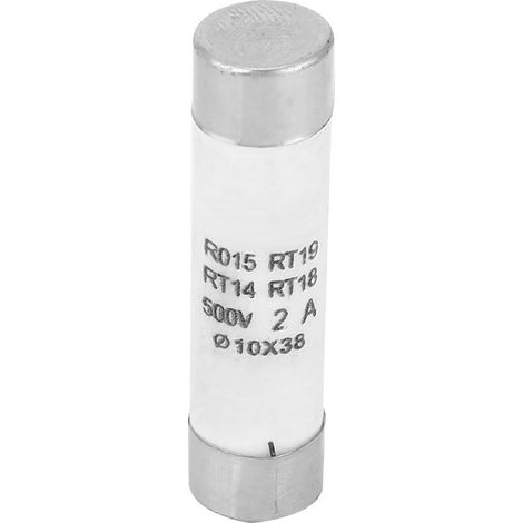 10 Stück Hochleistungs-Zylindersicherungen mit Anzeigegerät 10x38 380-500VAC 2A (1/5)