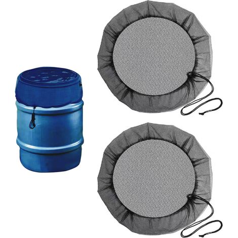2 Pièces 80cm Filet Anti Moustique Filet Recuperateur Eau RéGlable Housse pour Tonneau De Pluie Ronde Housse pour Tonneau De Pluie avec Cordon De Serrage Housse pour Tonneau d'eau Filet (1/5)
