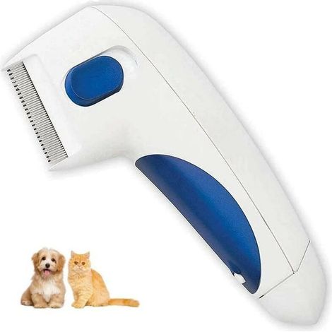 Peigne anti-puces électronique pour chien et chat Élimination efficace des puces Dents en acier inoxydable Pour animaux de petite à grande taille (1/5)