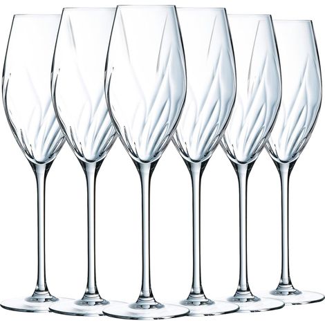 Flûte à Champagne Swirly 24 cl Lot de 6 (1/5)