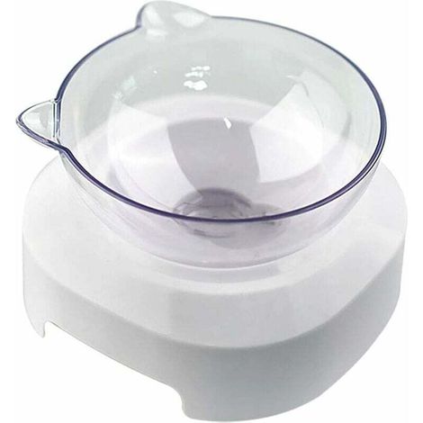 Bol pour Chat,Bol pour Chat Surélevé de Compagnie Plateforme inclinée à 15 ° Mangeoire pour Chat Hauteur réglable Dual Angle Parfait pour Les Chats et Les Petits Chiens (1 Bol)-Fei Yu