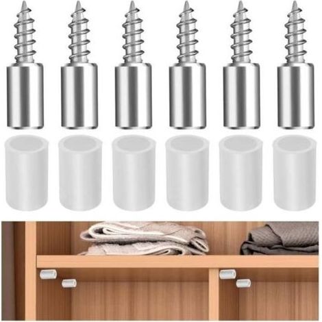 30Pcs Taquet Etagere Goupille,Taquets de Support pour Étagères Meubles avec Protection en Caoutchouc,Chevilles de Support Etagere (1/4)