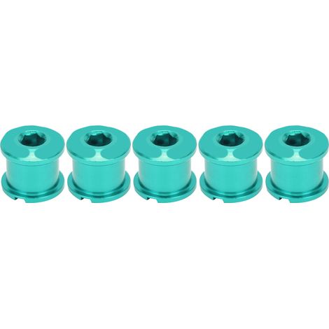 5 vis en aluminium 7075 pour plateau double de VTT, boulons de disque verts (lot de 5) (1/5)