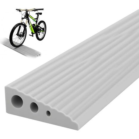 Rampe de Seuil de Porte en Caoutchouc, 1006.52.5cm, Adhesive, Gris Barre de Seuil Autocollant, Rampe Fauteuil Roulant, Barre de Transition pour Robot Aspirateur Poussette Scooter (1/5)