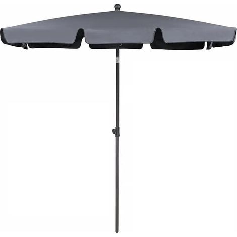 Ombrellone Rettangolare Da Giardino Parasole Per Balcone Con Inclinazione Regolabile Anti UV Impermeabile Ombreggiante Per Mare Spiaggia Piscina Terrazzo Facile Trasporto 198 x 125 Cm (Blu) - Colore: