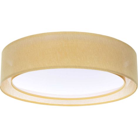 Plafonnier tissu double couche lumière douce effet uniforme - Ø 50 cm - H16 cm (1/4)