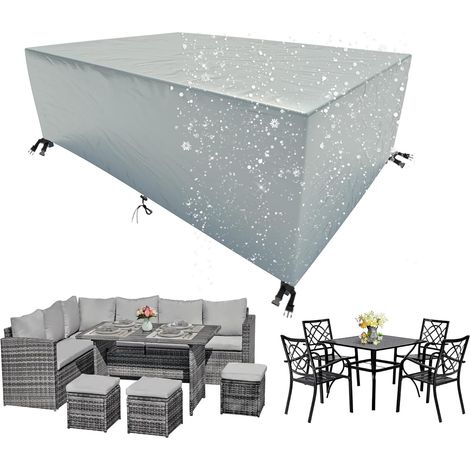 Housse de protection d'extérieur pour meubles jardin 250200 80cm Argent (1/5)