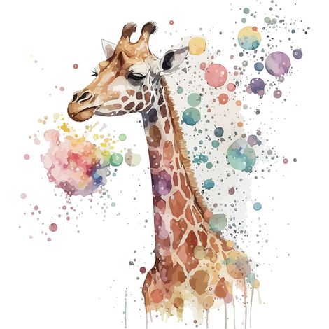 Papier peint panoramique Enfants - Girafe - 130 cm x 84 cm (1/2)