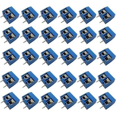 30 Piece Screw Terminal PCB Terminal Terminal Terminal Block 5.08mm 2 Pin Pitch Clamp PCB Terminal 300V 16A (1/5)