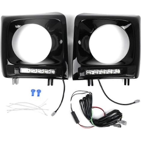 Scheinwerferblende mit LED-Tagfahrlicht für Mercedes-Benz W463 G63 AMG (1990–2018), schwarz (1/5)