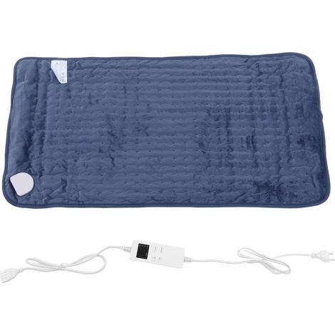 Couverture chauffante multifonctionnelle pour la physiothérapie à domicile, couverture électrique pour réchauffer les jambes en hiver, couverture chauffante individuelle, norme européenne 220 V bleue (1/5)