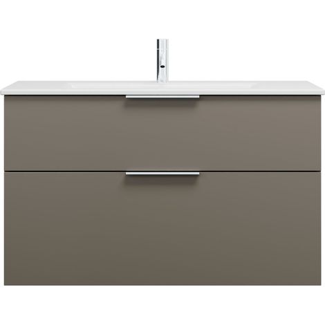 burgbad Eqio Slim lavabo en céramique avec meuble sous-lavabo, (1/2)