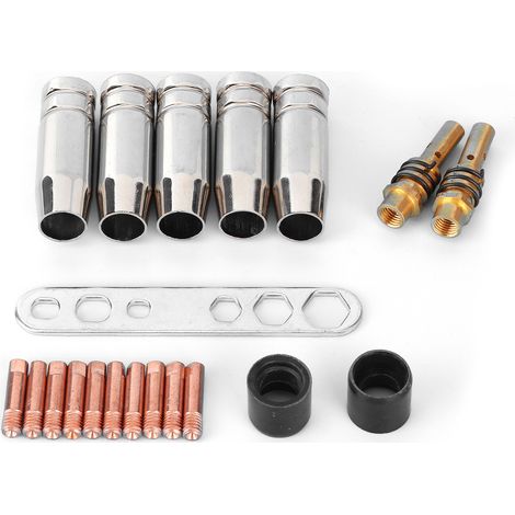 20 Stück/Set 12 mm 0,8 mm Schweißdüsen-Kontaktschweißspitzen passend für MAG/MIG/MB15/MB14 Brenner (1/5)