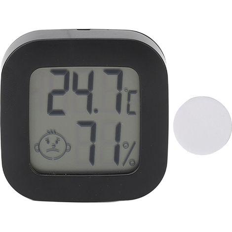 Thermomètre hygromètre numérique LCD mini portable noir pour maison bureau mesure température humidité (1/5)
