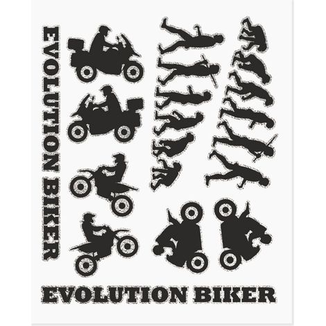Adesivi Adventure Stickers per Bauletti Moto Evolution Biker