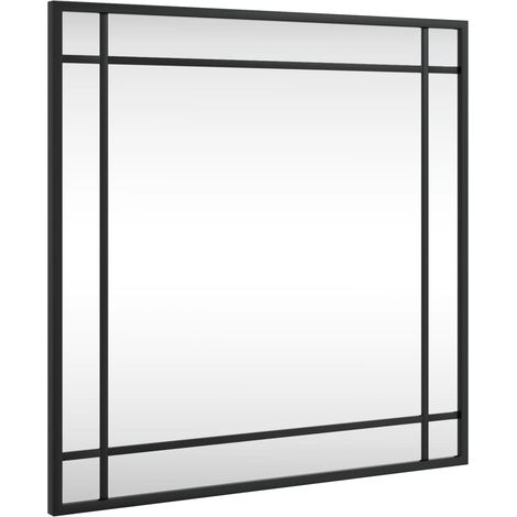 Wandspiegel Schwarz 50x50 cm Quadratisch Eisen vidaXL
