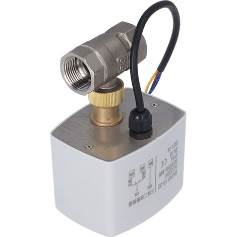 Vanne à bille motorisée DN20, 3 fils, 2 commandes, silencieuse, corps en acier inoxydable, 3/4 po, 220 V CA (1/5)