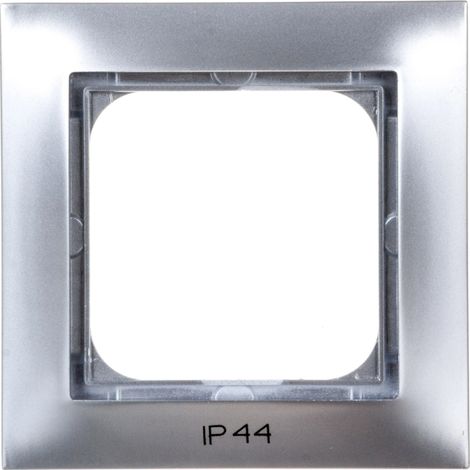 Stampa Telaio singolo per interruttori IP44 argento RH-1Y/18