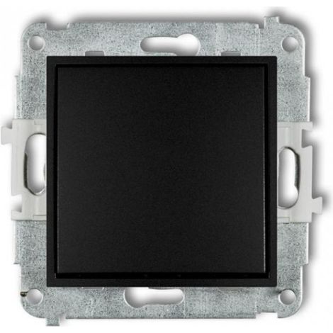 Mini interruptor unipolar, negro mate, 12MWP-1