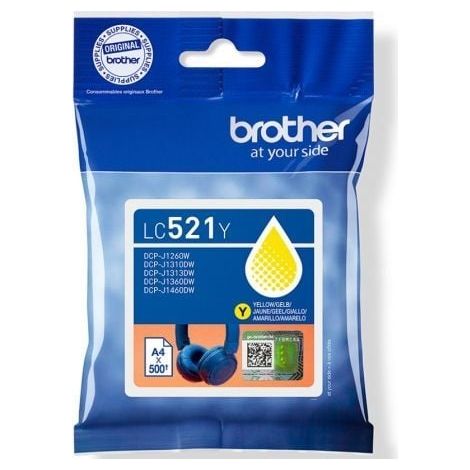 BROTHER Cartucho de tinta amarilla LC521Y 5000 paginas