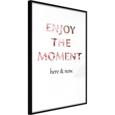 Affiche Murale Encadrée "Here and Now" 40 x 60 cm Noir