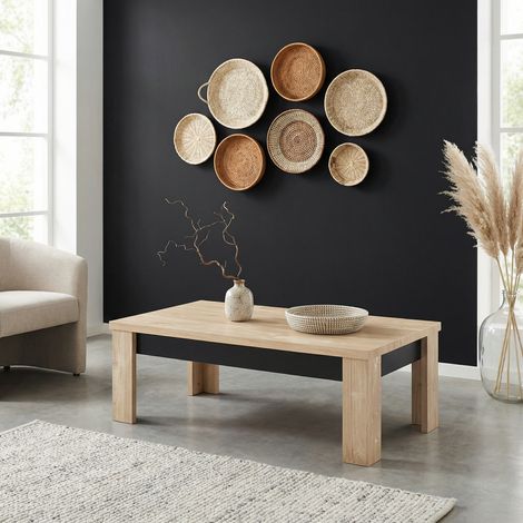 Table basse contemporaine chêne ivoire Spirit (1/3)