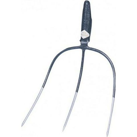 FORCA A 3 DENTI IN ACCIAIO PROFESSIONALE PER FIENO PAGLIA CM 22X40 D.8 MM 14817
