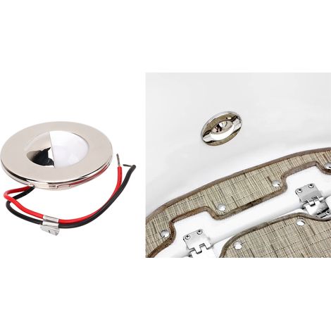 Dekorative 3-Zoll-LED-Stehleuchte für Wohnmobile und Yachten, 12 V DC, polierte Edelstahlabdeckung, Umgebungslicht, Cremeweiß (69600BE-SS) (1/5)