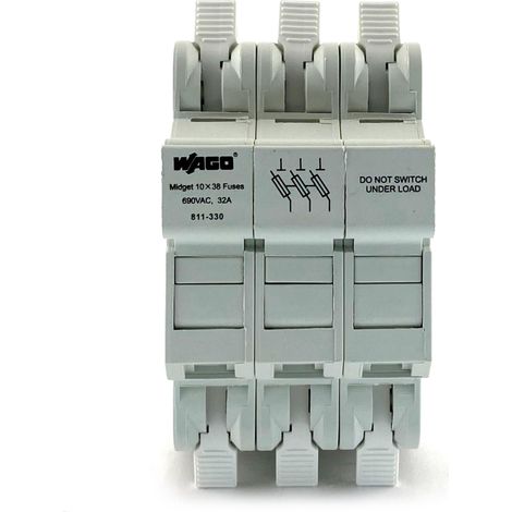Sezionatore Portafusibile 3 Poli 32A per Fusibile Cilindrico 10x38mm