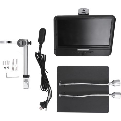 Microscope numérique LCD 8,5 pouces écran HD 12MP 5X-1200X, caméra USB avec éclairage LED filaire pour réparation et entretien (1/5)