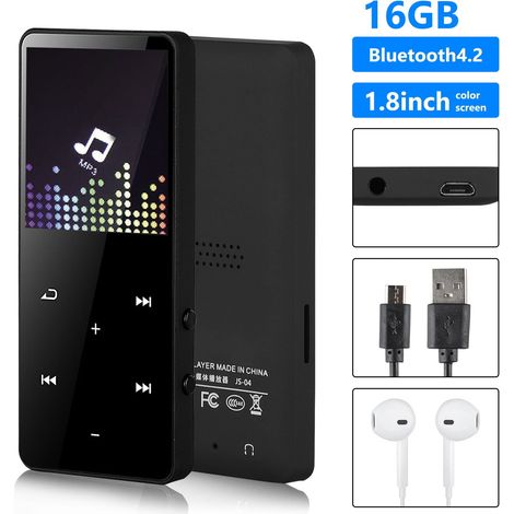 Lecteur MP3 - Lecteur MP3 portable compatible 64 Go, offrant un son sans perte, 40 heures d'autonomie, radio FM, enregistreur vocal, lecteur de livres électroniques, écran 1,8'' (écouteurs inclus) (1/5)