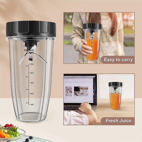 Lame extractrice à 7 ailettes pour blender Ninja, gobelet de 710 ml (24 oz), compatible avec les modèles Auto IQ BN801 SS101 BL480-30 BL641 (1/5)