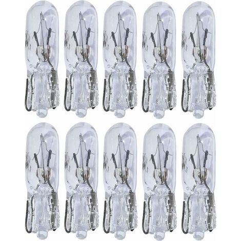 Lot de 10 ampoules T5 12V 1.2W pour tableau de bord (1/3)