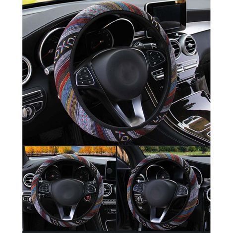 de volant en lin pour voiture accessoire auto tendance style (1/4)