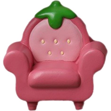 Aimants de réfrigérateur en résine en forme de canapé fraise – Décoration, stickers et magnets 4.953cm (1/5)