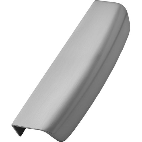 Furnipart Griffleiste chrom glänzend LA160mm - moderner Möbelgriff Breite 192mm, Zinkdruckguss Edelstahl-Effekt (1/5)