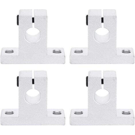 Pair 4 pièces SK10 Support de Guide de serrage de Rail de mouvement linéaire pour arbre de diamètre 10mm, support d'arbre en alliage d'aluminium matériel de fixation accessoire de Rail outil-JUSCH ind (1/4)