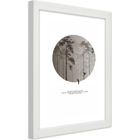 Quadro con cornice, Uccelli nella foresta - 20x30 (1/5)