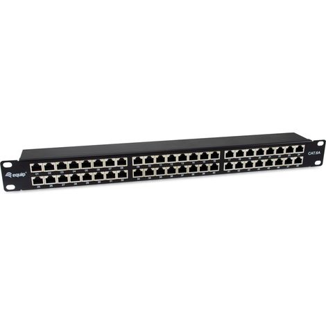 Equip Patchpanel 48x RJ45 Cat6A 19` FTP 1HE Premium schwarz
