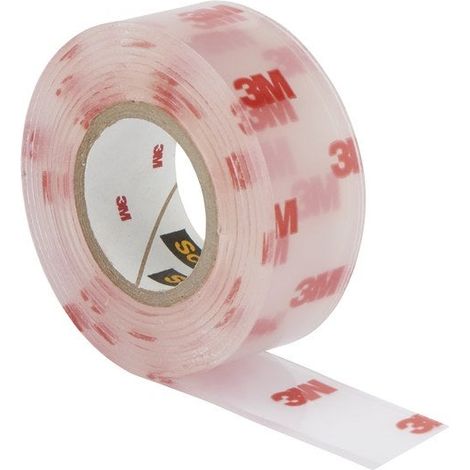 Doppelseitiges, transparentes Montageklebeband 19 mm x 1,5 m (1/3)
