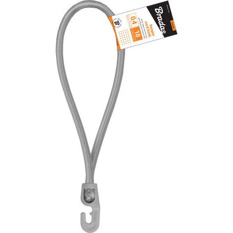 Tendeurs boucle élastique gris 18 cm ø 4mm avec 1 crochet PVC (lot de 25 pièces) (1/2)