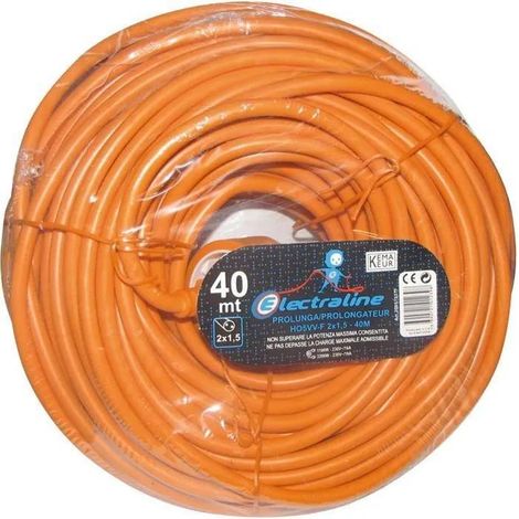 Electraline prolunga elettrica da giardino 40 metri arancione