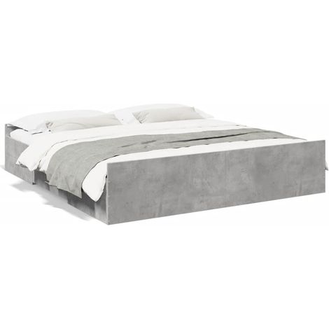 Maison Exclusive - Giroletto Cassetti Grigio Cemento 200x200 cm Legno Multistrato