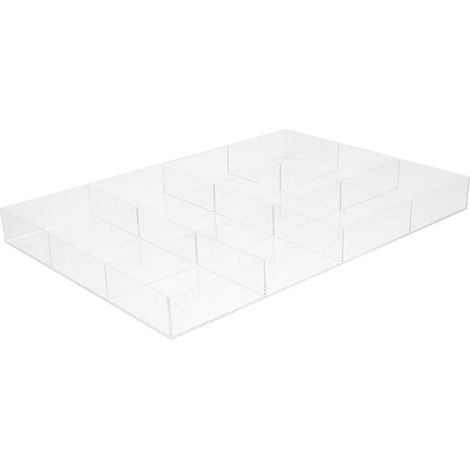Plateau en Acrylique pour Bijoux Compartiments Amovibles, Organisateur de Bijoux Transparent à Grosse Capacité, Design Créatif pour Rangement à Domicile (1/5)