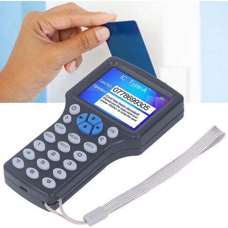 NFC-RFID-Lesegerät/Kopierer mit 10 T5577-Karten, 10 T5577-Schlüsselanhängern, 10 UID-Schlüsselanhängern und 1 USB-Kabel. Kompatibel mit IC-/ID-Karten und allen 125-kHz-Karten. (1/5)