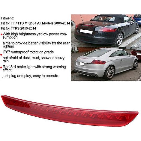 Passend für TT/TTS MK2 8J Alle Modelle 2006-2014 Dritte Bremsleuchte hinten, hoch montierte Bremsleuchte 8J0945097, DEBUNS() (1/4)