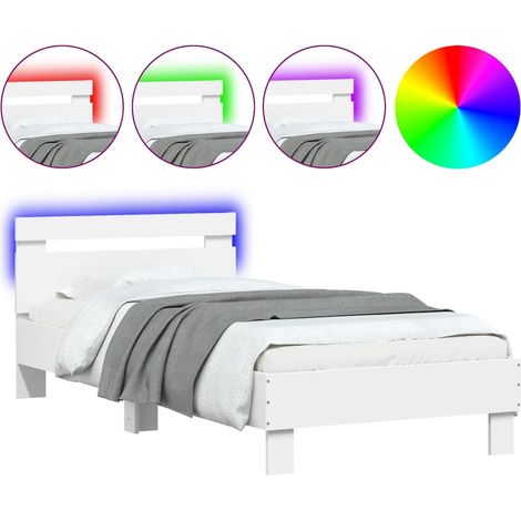 Maison Exclusive - Giroletto con Testiera e LED Bianco 75x190 cm
