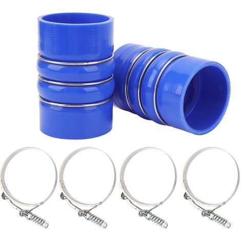Tuyau de turbo caoutchouc bleu 2 pièces pour Ford 6.0L Powerstroke Diesel 2003‑2007, remplacement durite admission d'air compresseur IP‑1012A‑BL (1/5)