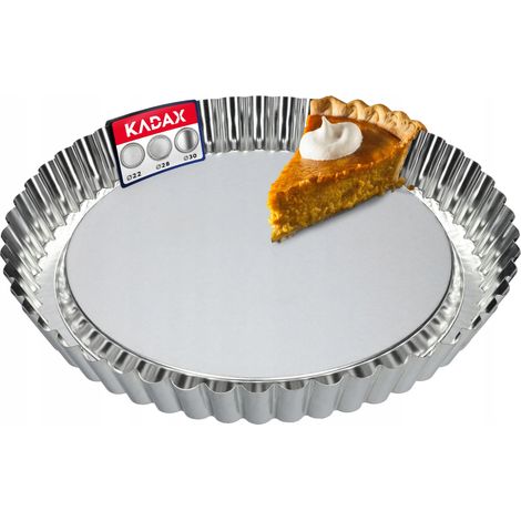 KADAX Tarteform, Tartelette Förmchen aus verzinkten und Antihaftschicht Blech, Quicheform in 3 Größe (1/5)